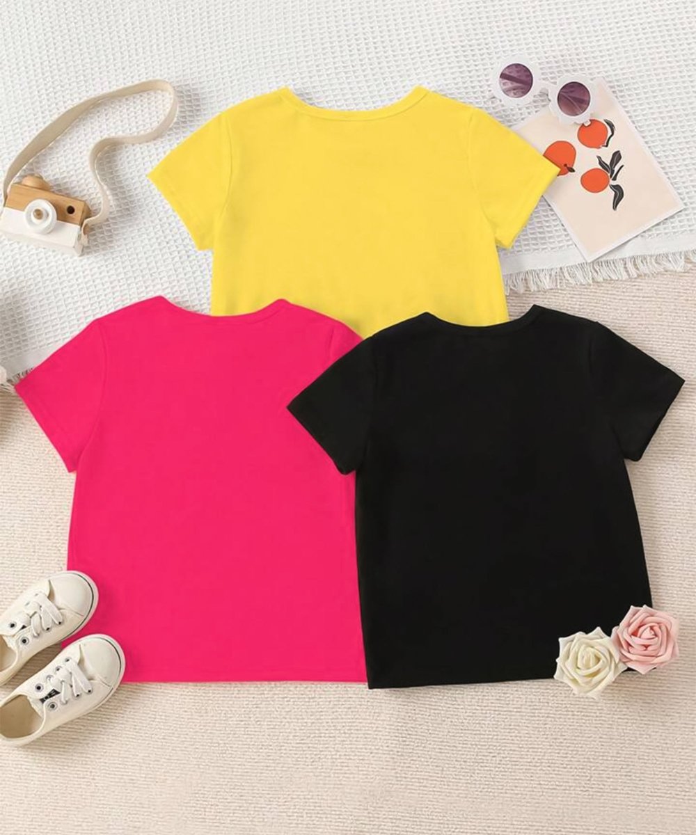 Girls Printed T-shirt | Pack of 3 - KYDA ONLINE STORE
