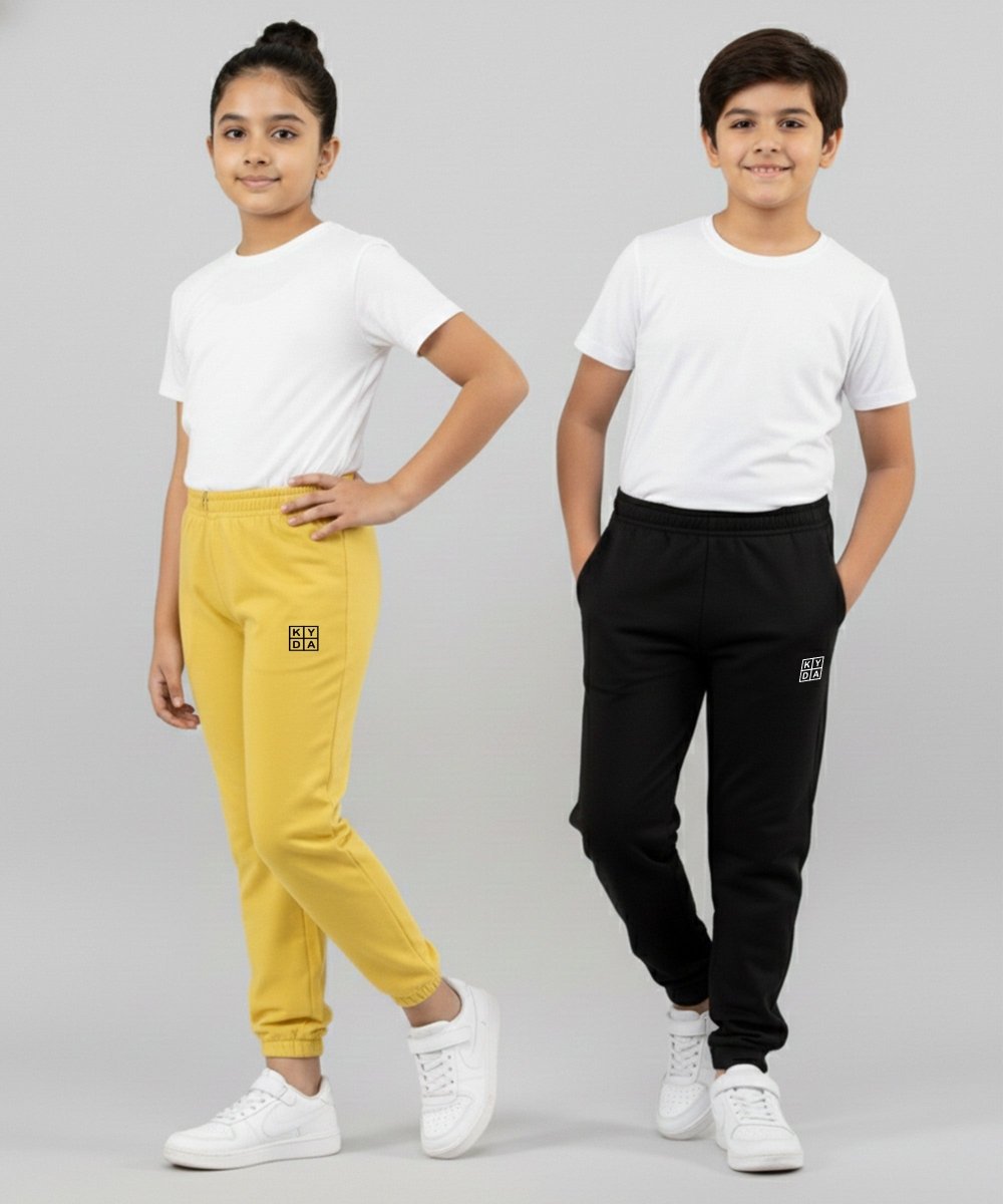 Unisex Basic Joggers | Yellow,Black - KYDA ONLINE STORE