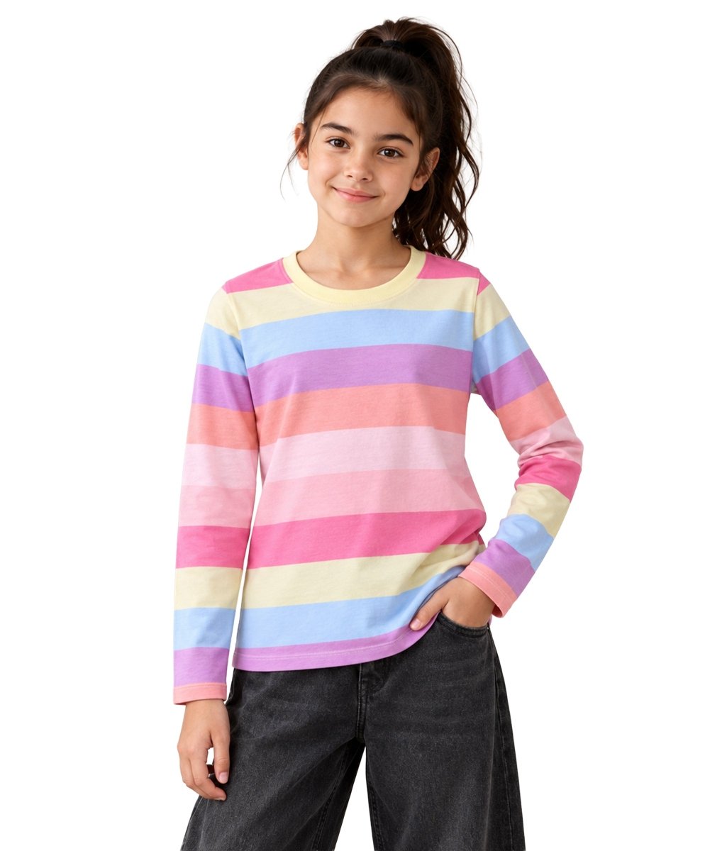Girls Premium Cotton Full Sleeve Printed T-Shirt | P3 - KYDA ONLINE STORE