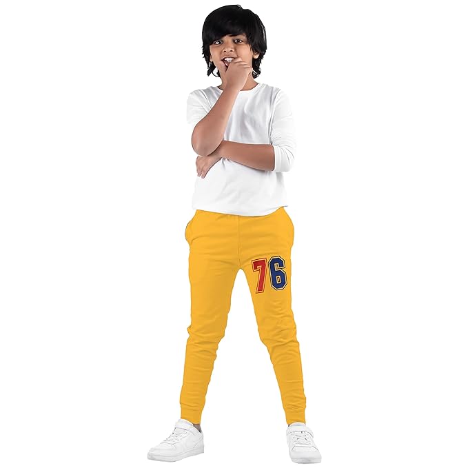 Black Printed Track Pant for Boys