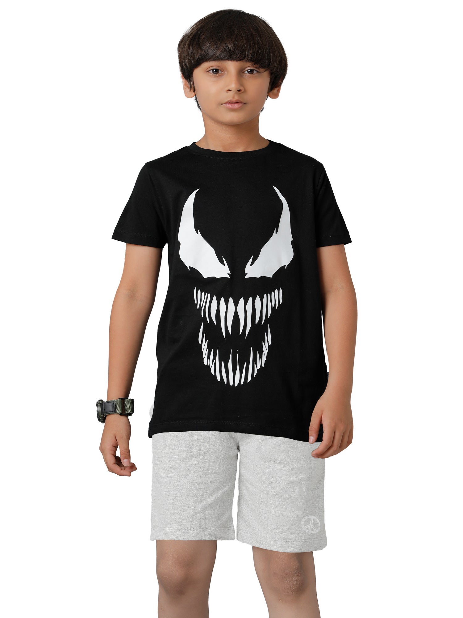 Boys Clothing Set T-shirt & Shorts - Black 1