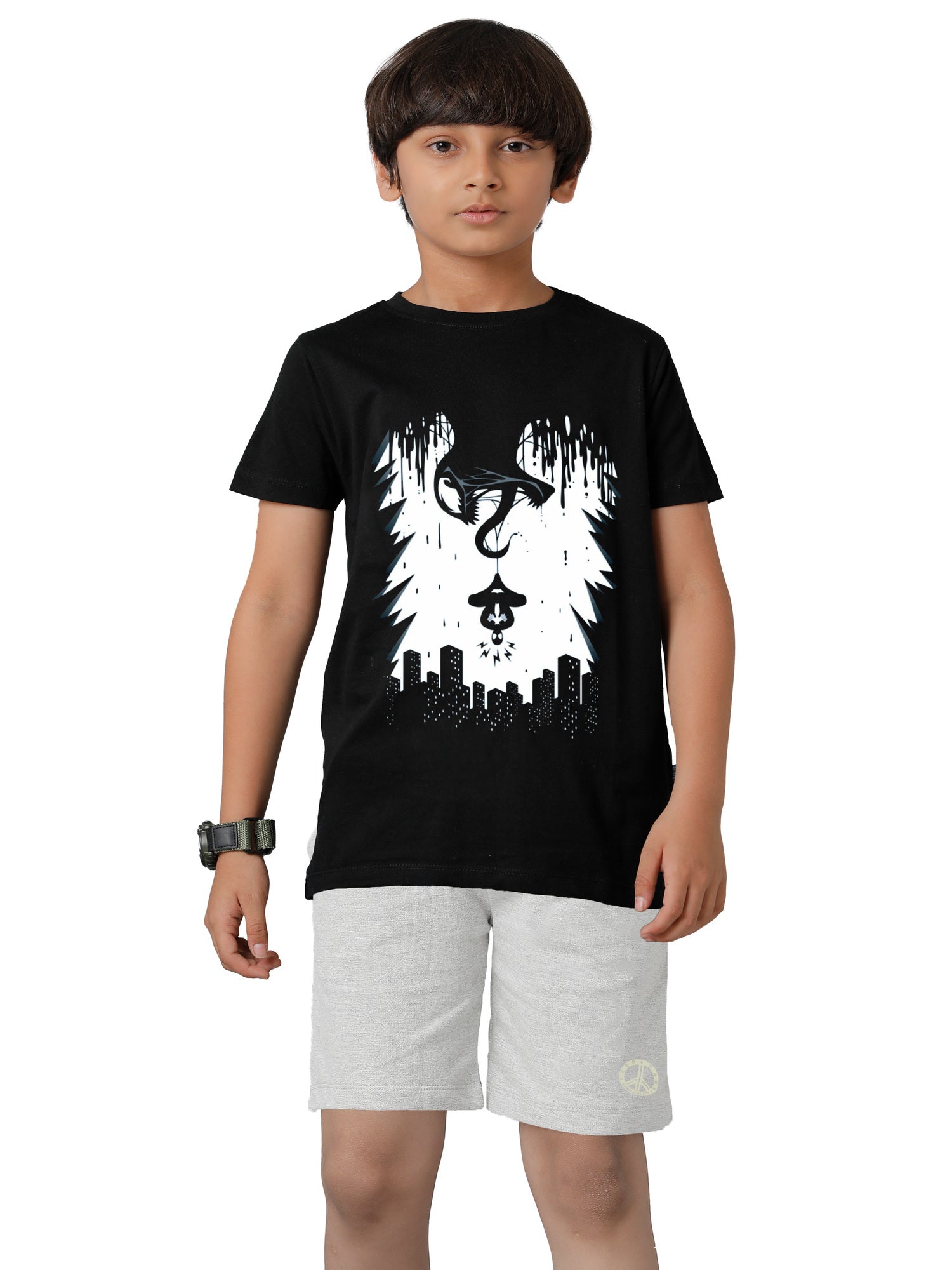 Boys Clothing Set T-shirt & Shorts - Black 2