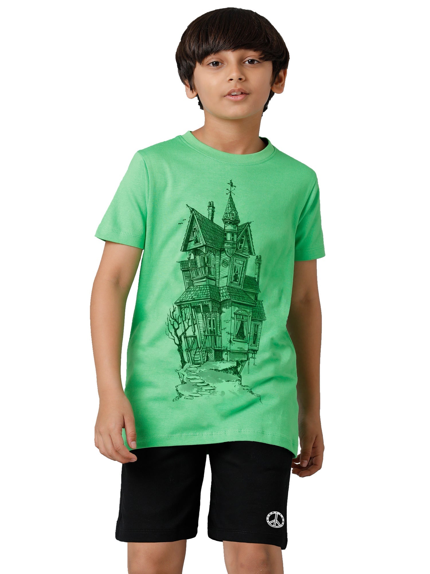 Boys Clothing Set T-shirt & Shorts - Green 2