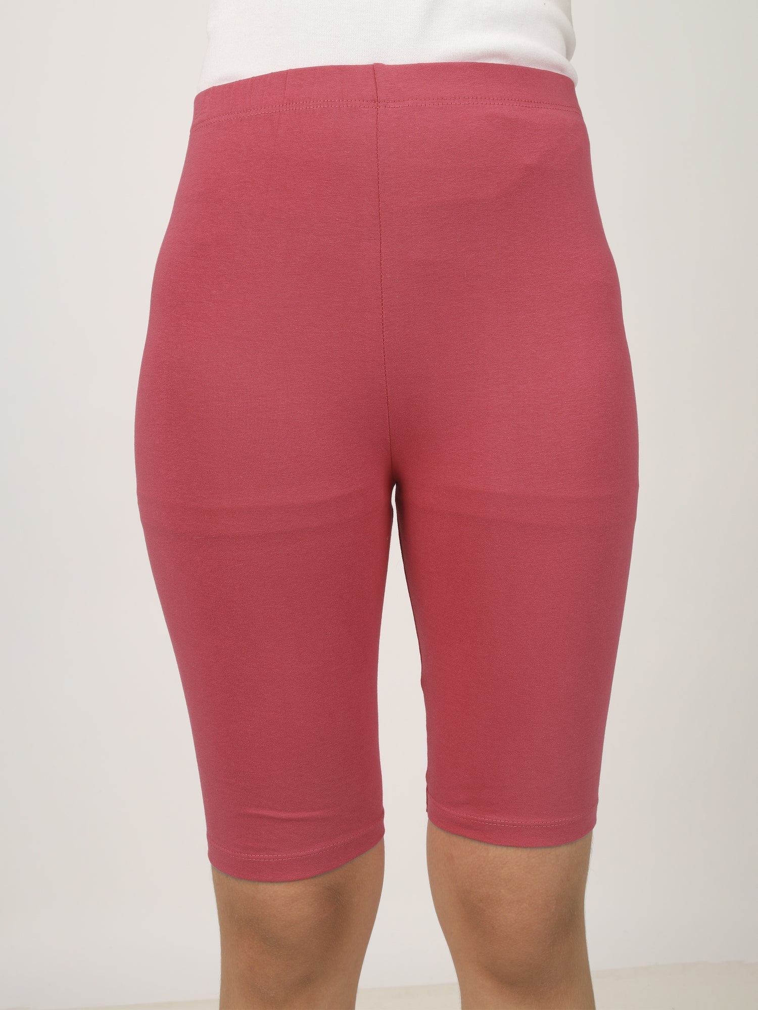 Girl's-Stretchable Rough Pink Cycling Shorts