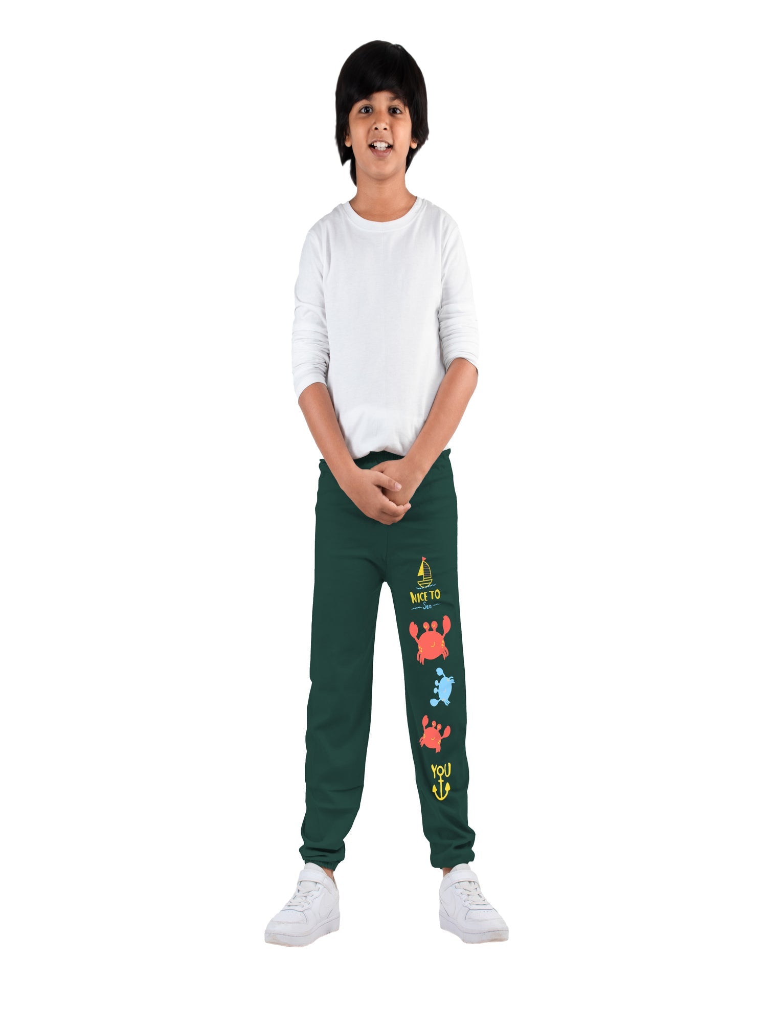 Boys Cotton Track Pants Multicolor (Pack of 5)