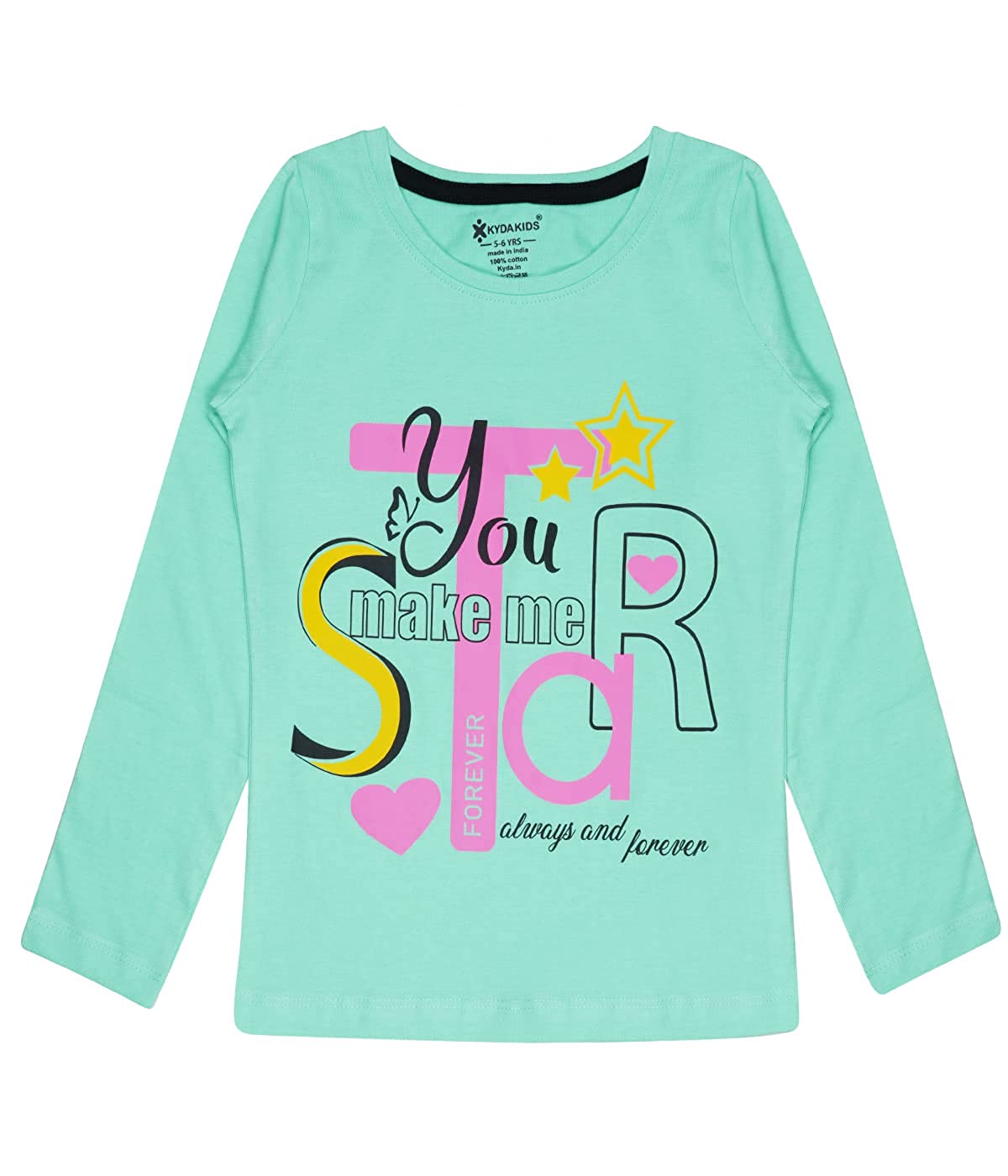 Girls Cotton Printed Full Sleeve T-Shirt - ? (Pack of 3)