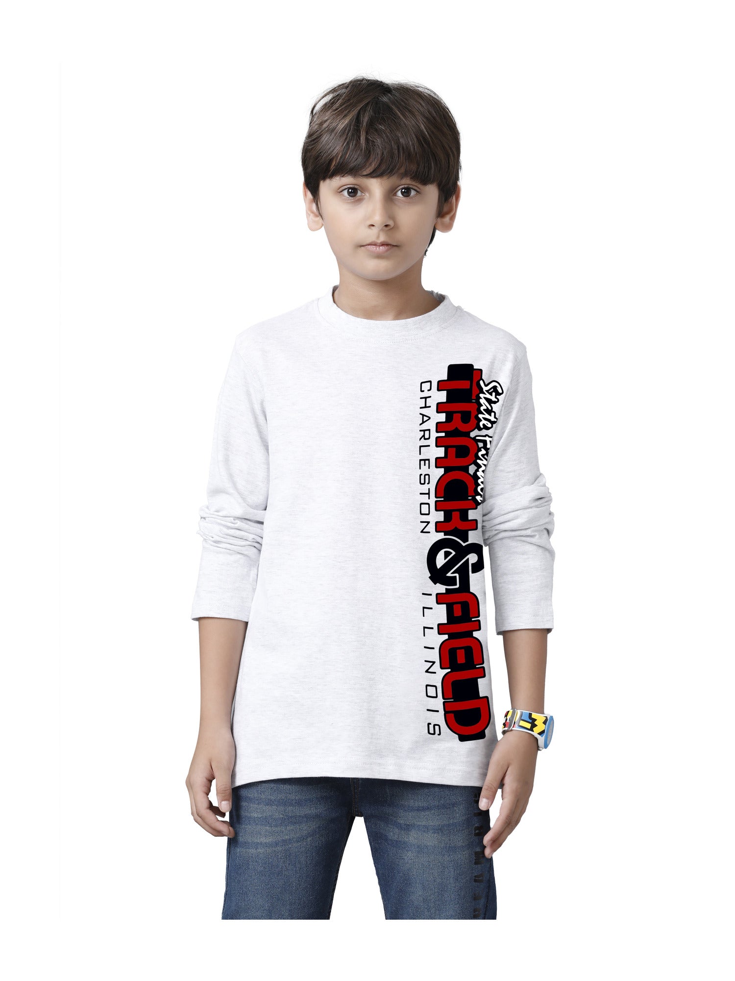 Boys Cotton Printed Full Sleeve T-Shirts Regular Fit (Pack of 3)
