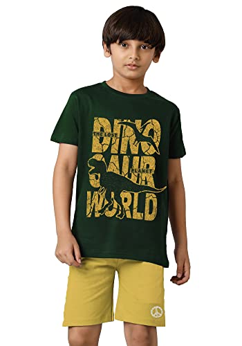 Boys Cotton Printed Round Neck T-Shirts (Pack of 5)