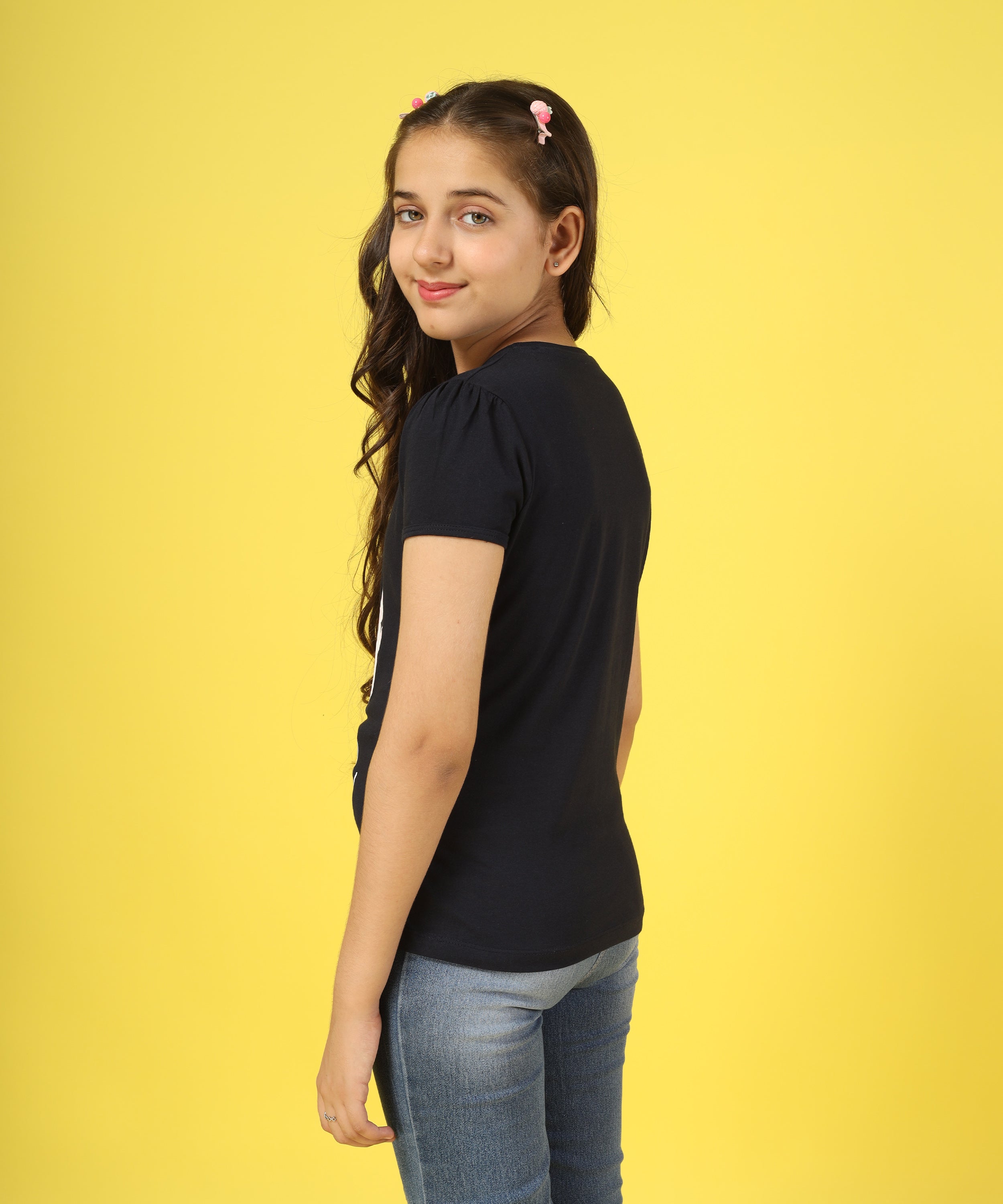 Girls Cotton Full Sleeve Sequence and Embroidery Tops - Multicolor