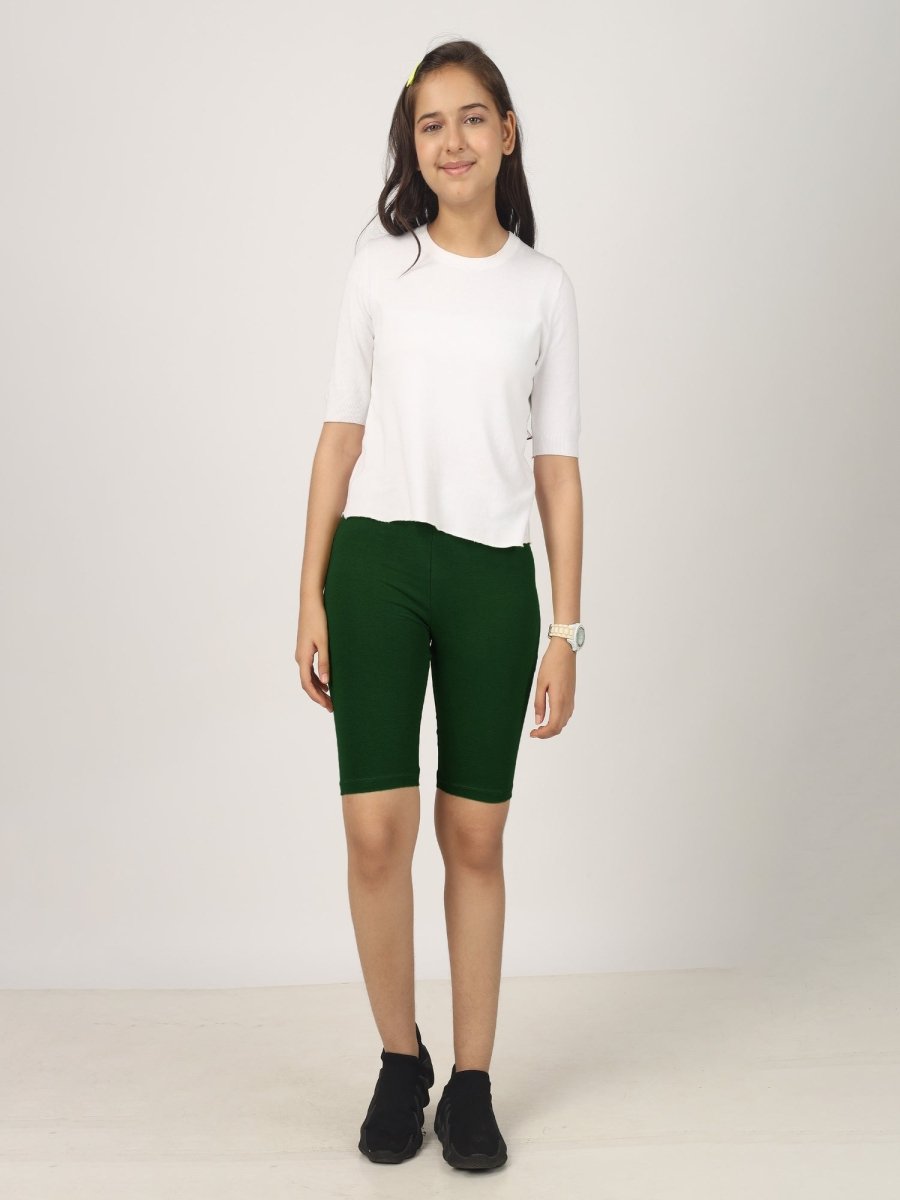 Girls Cycling Shorts – Bottle Green - KYDA ONLINE STORE