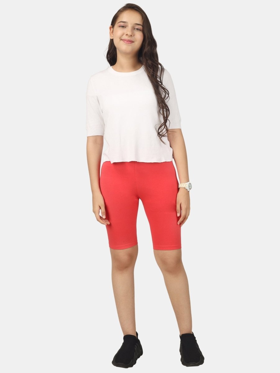 Girls Cycling Shorts – Coral - KYDA ONLINE STORE