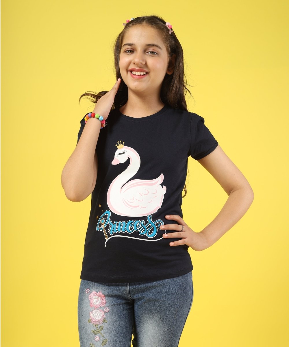 Girls Sequence Half Sleeve T-shirt - KYDA ONLINE STORE